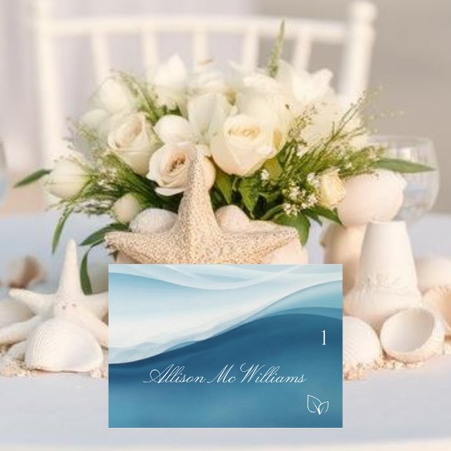 Wedding Place Cards Vegan Icon-Serene Blue (Wedding Place Cards Vegan Icon-Serene Blue)
