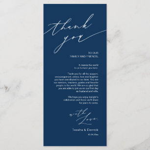 Wedding Place Setting Thank You Minimalist Card