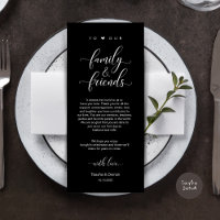 Wedding Place Setting Thank You Modern Classy Card