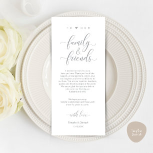 Wedding Place Setting Thank You Modern Classy Card