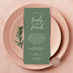 Wedding Place Setting Thank You Modern Classy Card