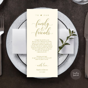 Wedding Place Setting Thank You Modern Classy Card