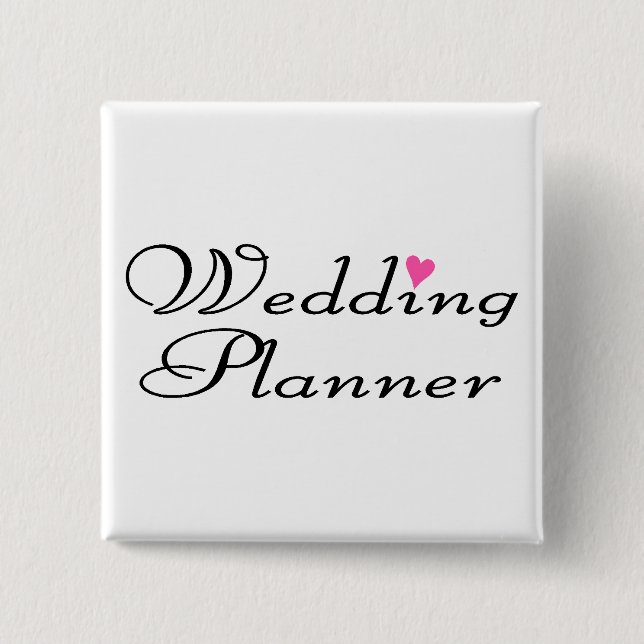 Wedding Planner 15 Cm Square Badge (Front)