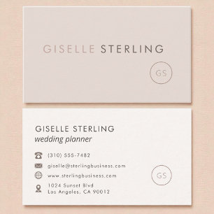 Wedding Planner Blush Pink Minimalist Luxury  Business Card