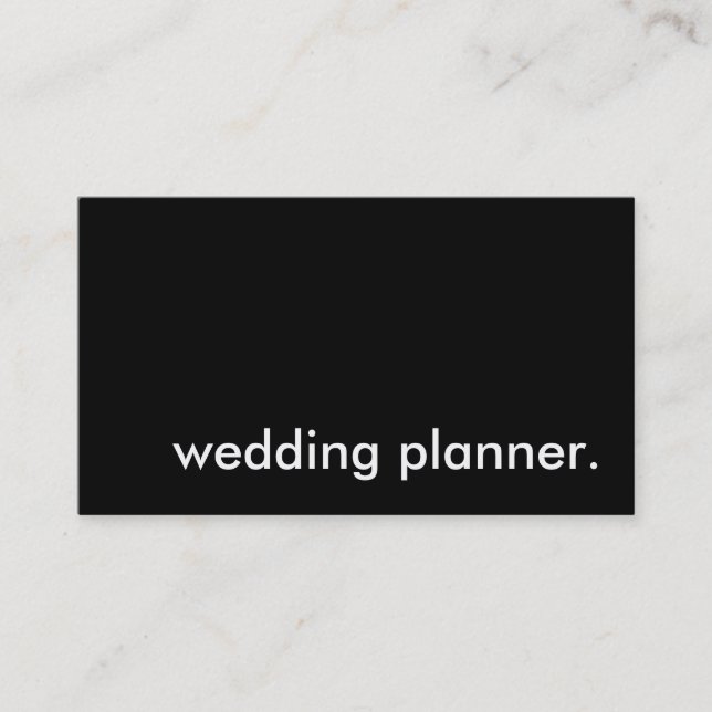 wedding planner. business card (Front)