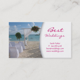Wedding Planner Business Card Beach