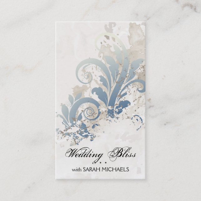 Wedding Planner Business Card Elegant Vintage (Front)