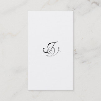 Wedding Planner Business Card Monogram Black White
