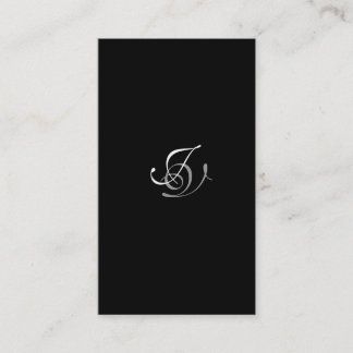 Wedding Planner Business Card Monogram Black White