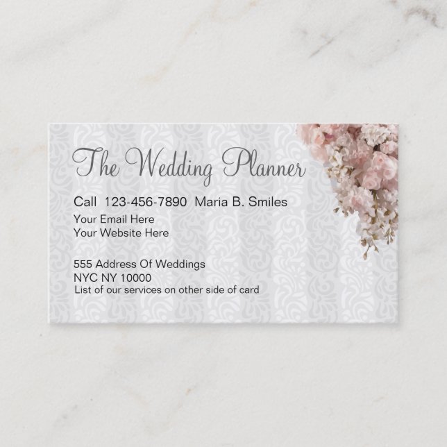 Wedding Planner Business Cards (Front)