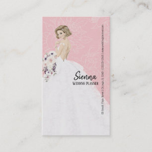 Wedding Planner choose background colour Business Card