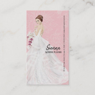 Wedding Planner choose background colour Business Card