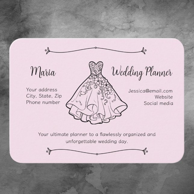 Wedding Planner Coordinator Business Card (Creator Uploaded)