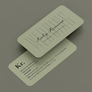 Wedding Planner Coordinator Sage Modern Business Card