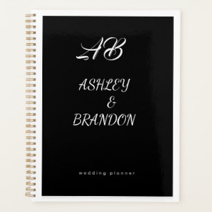 Wedding Planner Cover Black Personalised Noteboo