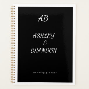 Wedding Planner Cover Black  Personalized Noteboo