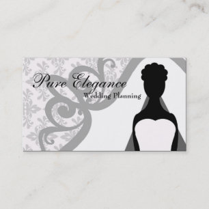 Wedding Planner Damask Chandelier Business Card