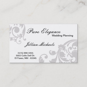 Wedding Planner Damask Filigree Business Card
