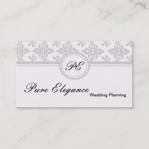 Wedding Planner Damask Filigree Business Card