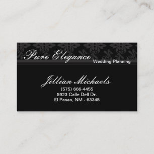 Wedding Planner Damask Filigree Business Card