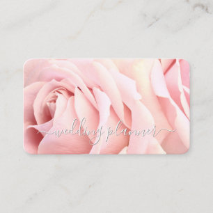 Wedding Planner, DIY Profession, Pale Pink Roses Business Card