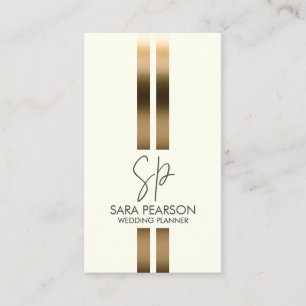 Wedding Planner Event Management Monogram Business Card