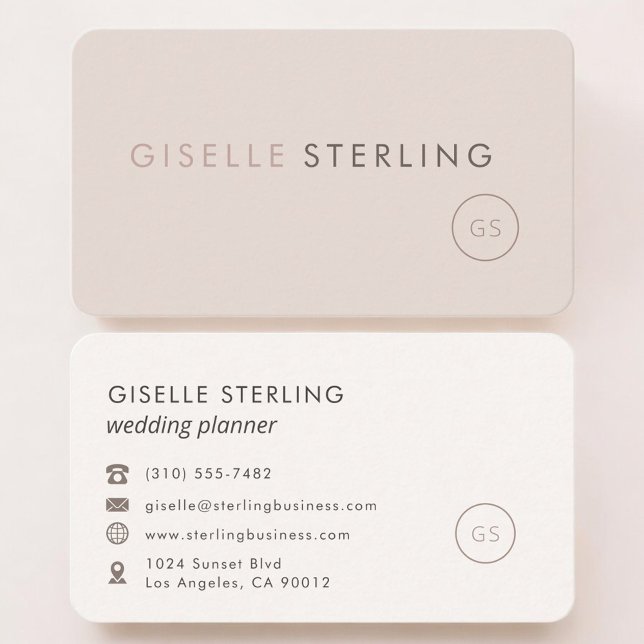Wedding Planner Feminine Professional Business Card (Creator Uploaded)