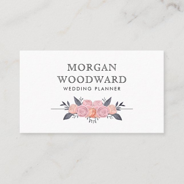 Wedding Planner Floral Business Card (Front)