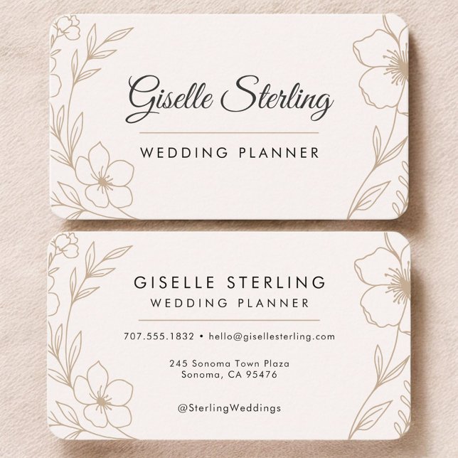 Wedding Planner Floral Business Card (Creator Uploaded)