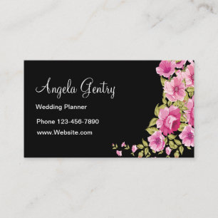 Wedding Planner Floral Modern Design Business Card