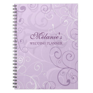 Wedding Planner Lavender Swirls Notebook