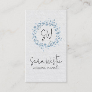 Wedding Planner Monogram Business Card