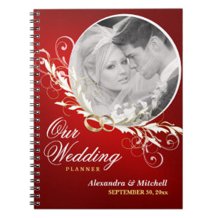 Wedding Planner or Guestbook with Custom Photo Spiral Notebook