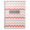 Wedding Planner Peach Grey Chevrons Notebook