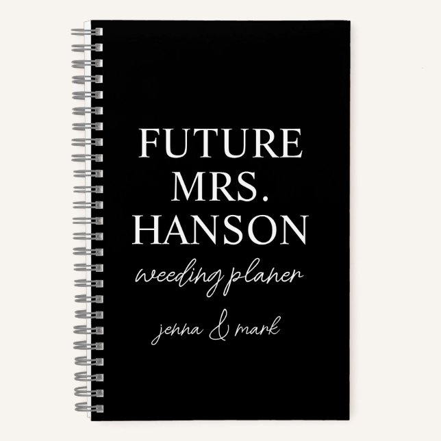 Wedding Planner | Personalised Wedding Planning Bo Notebook (Front)