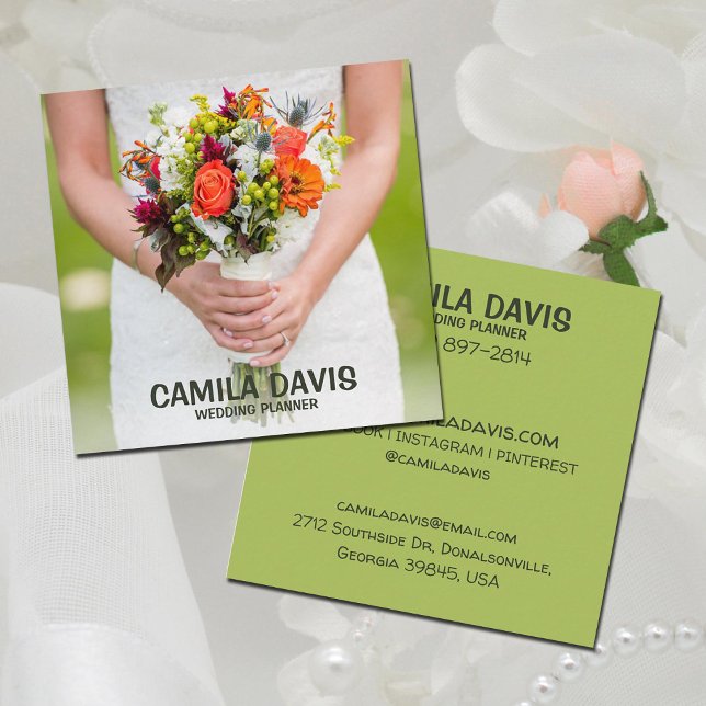 Wedding Planner Square Business Card (Creator Uploaded)
