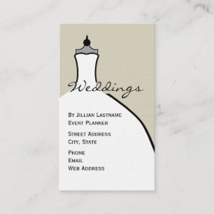 Wedding Planner - Wedding Dress Form Business Card