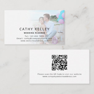 Wedding Planner with a QR Code Photo Business Card