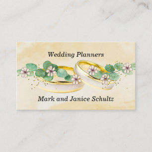 Wedding Planners Business Card with Rings