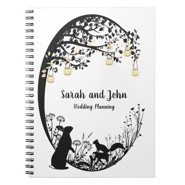 Wedding Planning Note Book - Animals & Wildflowers (Front)