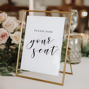 Wedding Please Find Your Seat Sign
