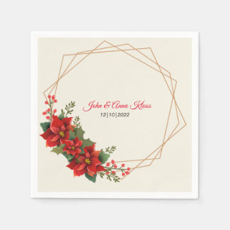 Wedding Poinsettia Napkins