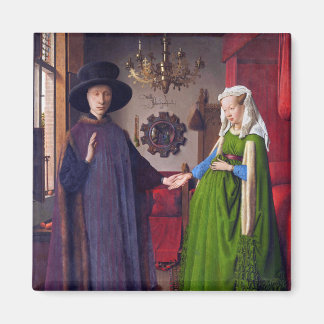 Wedding Portrait by Jan Van Eyck Magnet