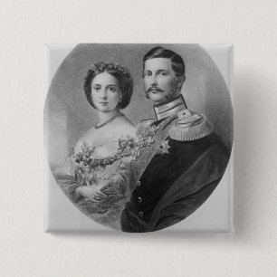 Wedding Portrait of Their Royal Highnesses 15 Cm Square Badge