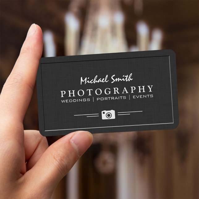 Wedding Portrait Photography Elegant Embossed Look Business Card (Creator Uploaded)