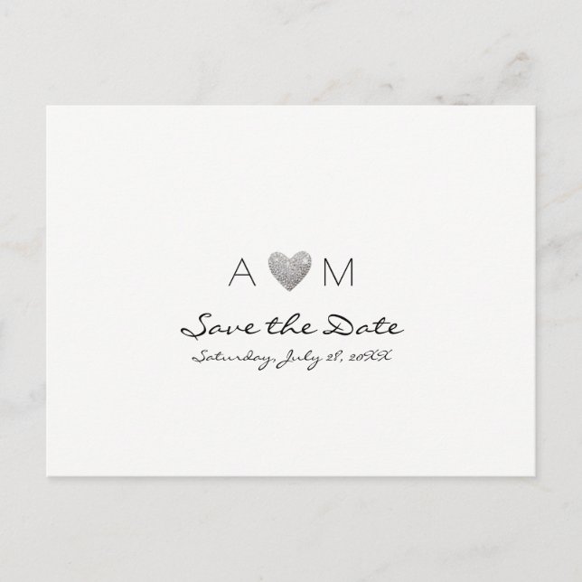 wedding postcard for a Save the Date invitation (Front)