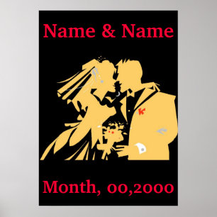 Wedding Poster, Edit Text Poster