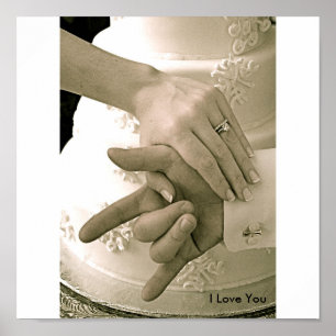 Wedding  Poster "I Love You"