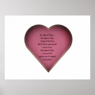 WEDDING POSTER ONE SPECIAL DAY POEM