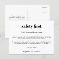 Wedding Postpone Safety First COVID Script White